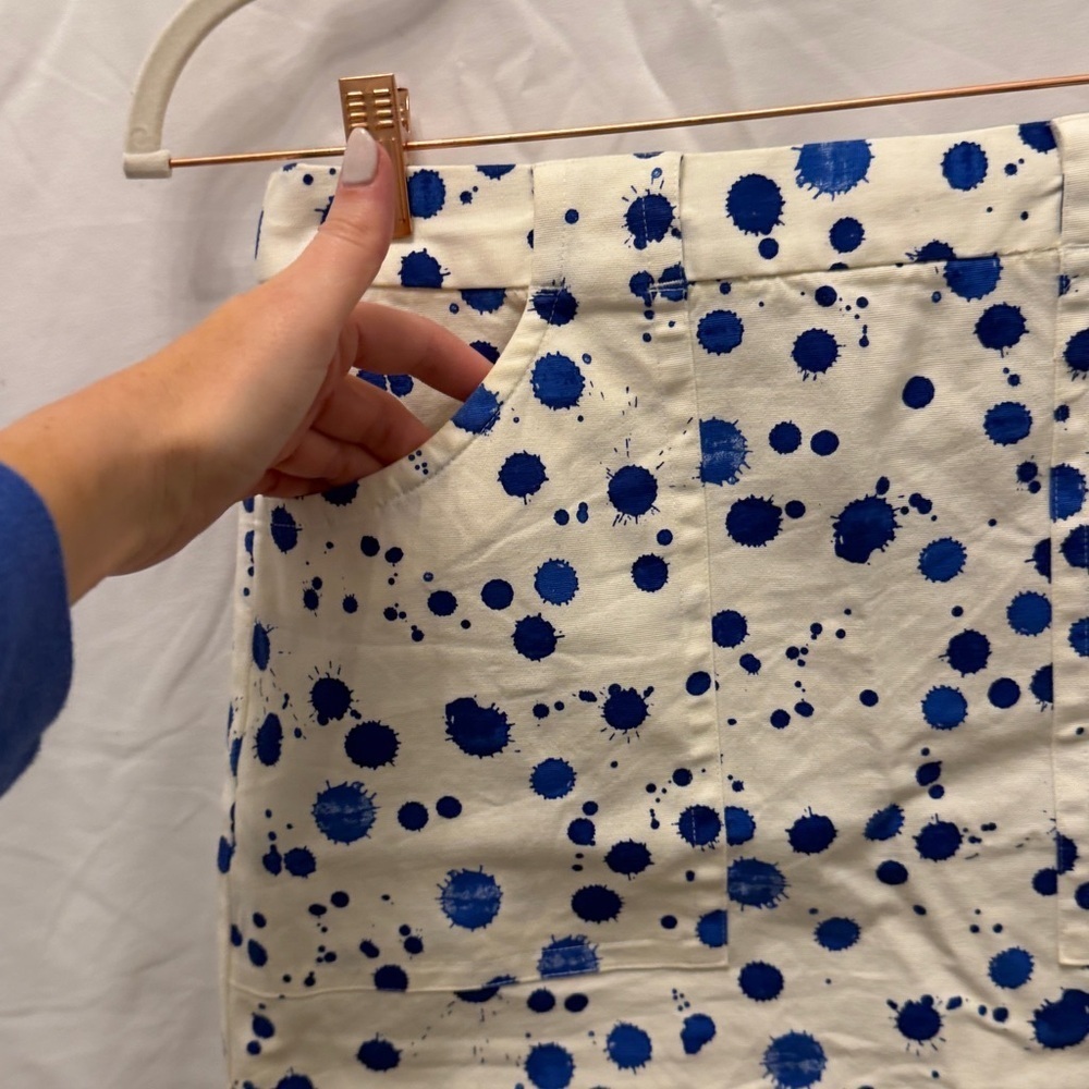Kate Spade White and Blue Polka Dot Skirt - Picture 2 of 4